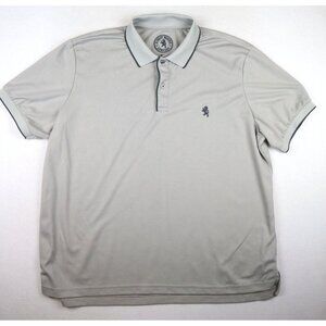 ALBERT MORRIS COMFORT - MEN'S LIGHT GRAY SHORT SLEEVE POLO SHIRT - SIZE XXL